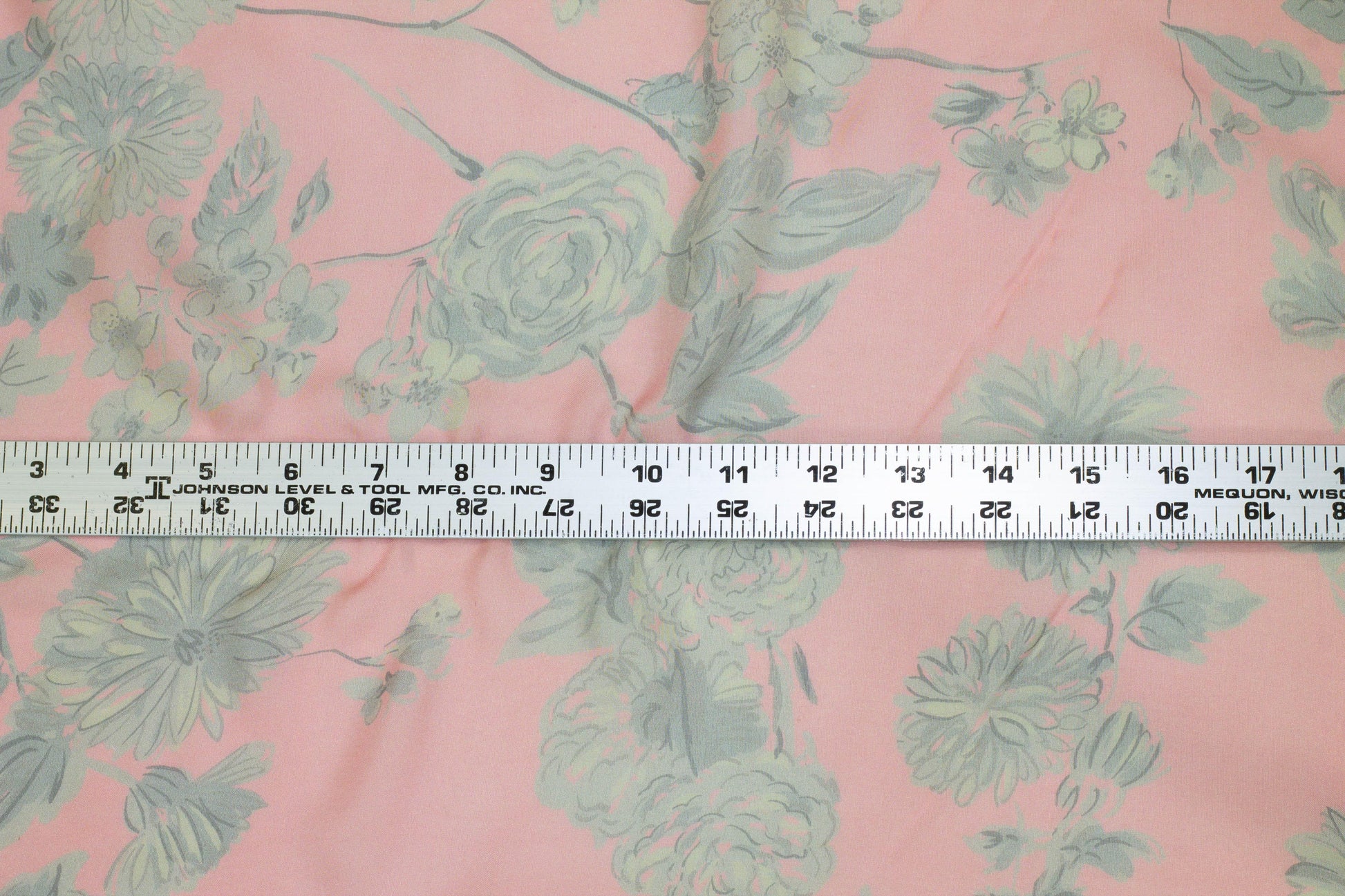 Pink and Gray Floral Silk Chiffon - Prime Fabrics