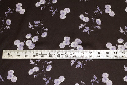 Purple and Black Silk Charmeuse - Prime Fabrics