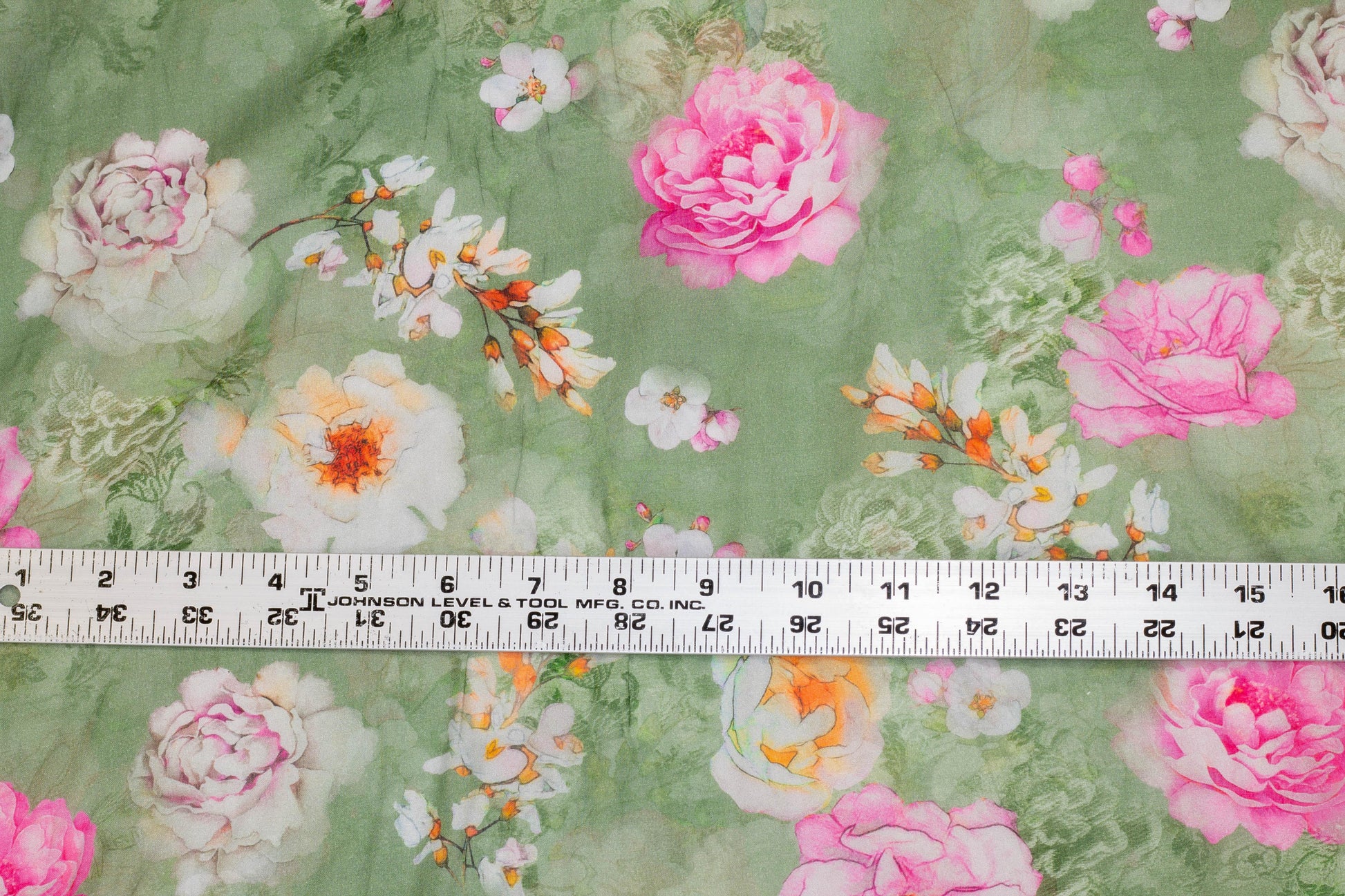 Green Floral Italian Cotton Voile - Prime Fabrics