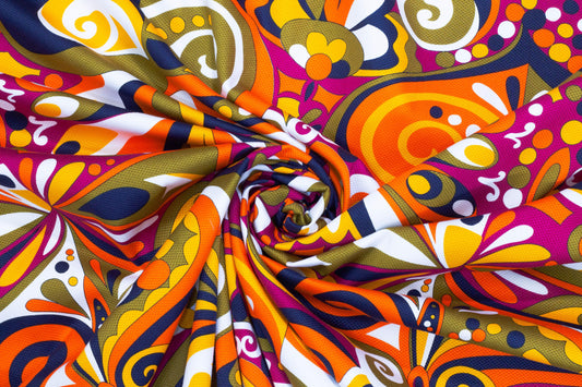 Multicolor Italian Stretch Cotton Pique - Prime Fabrics