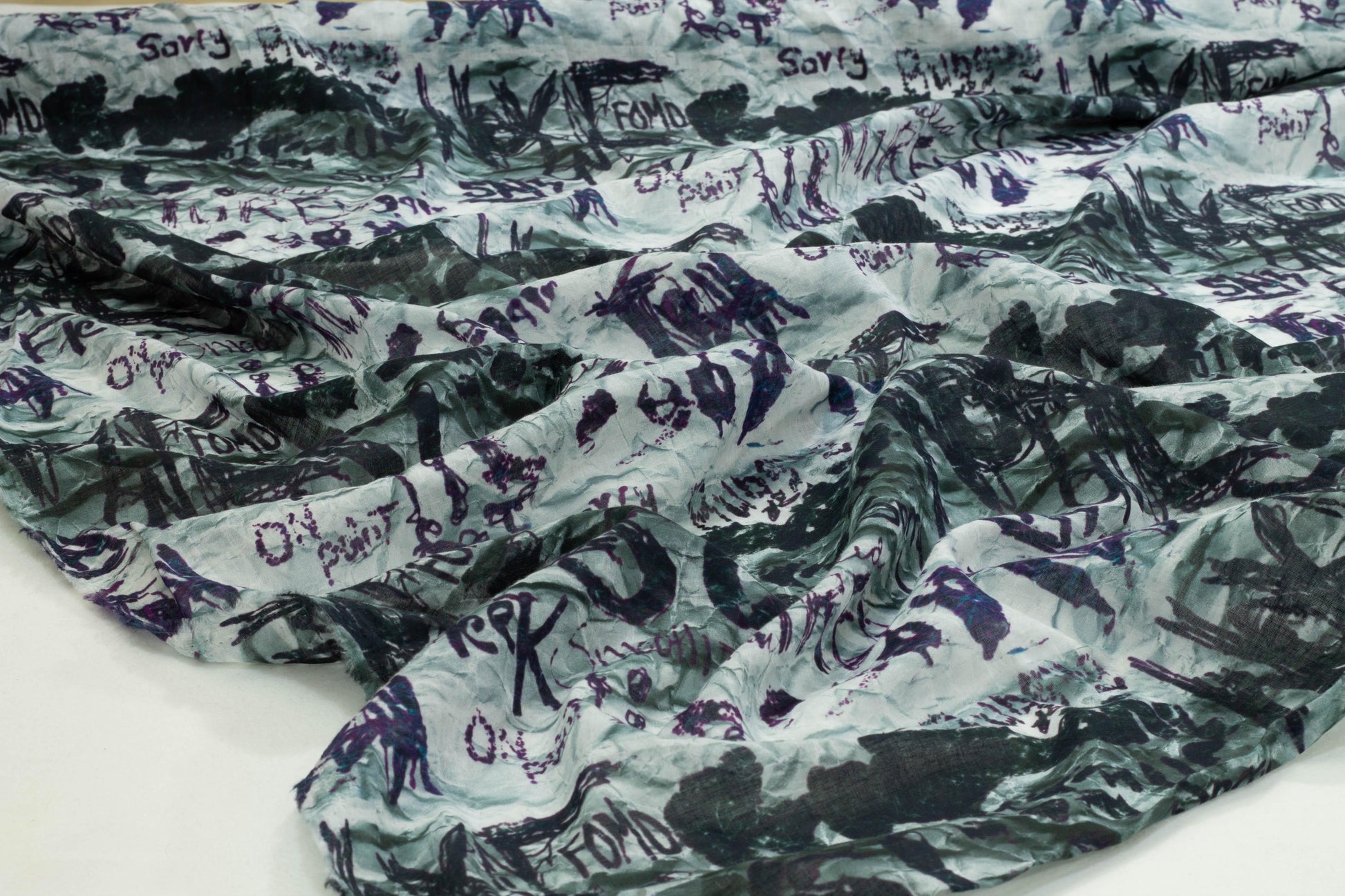Graffiti Design Cotton Voile - Prime Fabrics