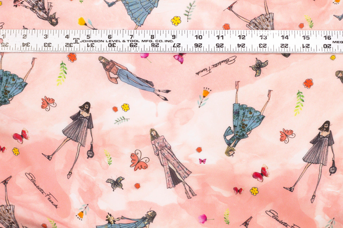 Elisabetta Franchi - Light Pink Tie-Dye Contemporary Italian Silk Crepe De Chine - Prime Fabrics
