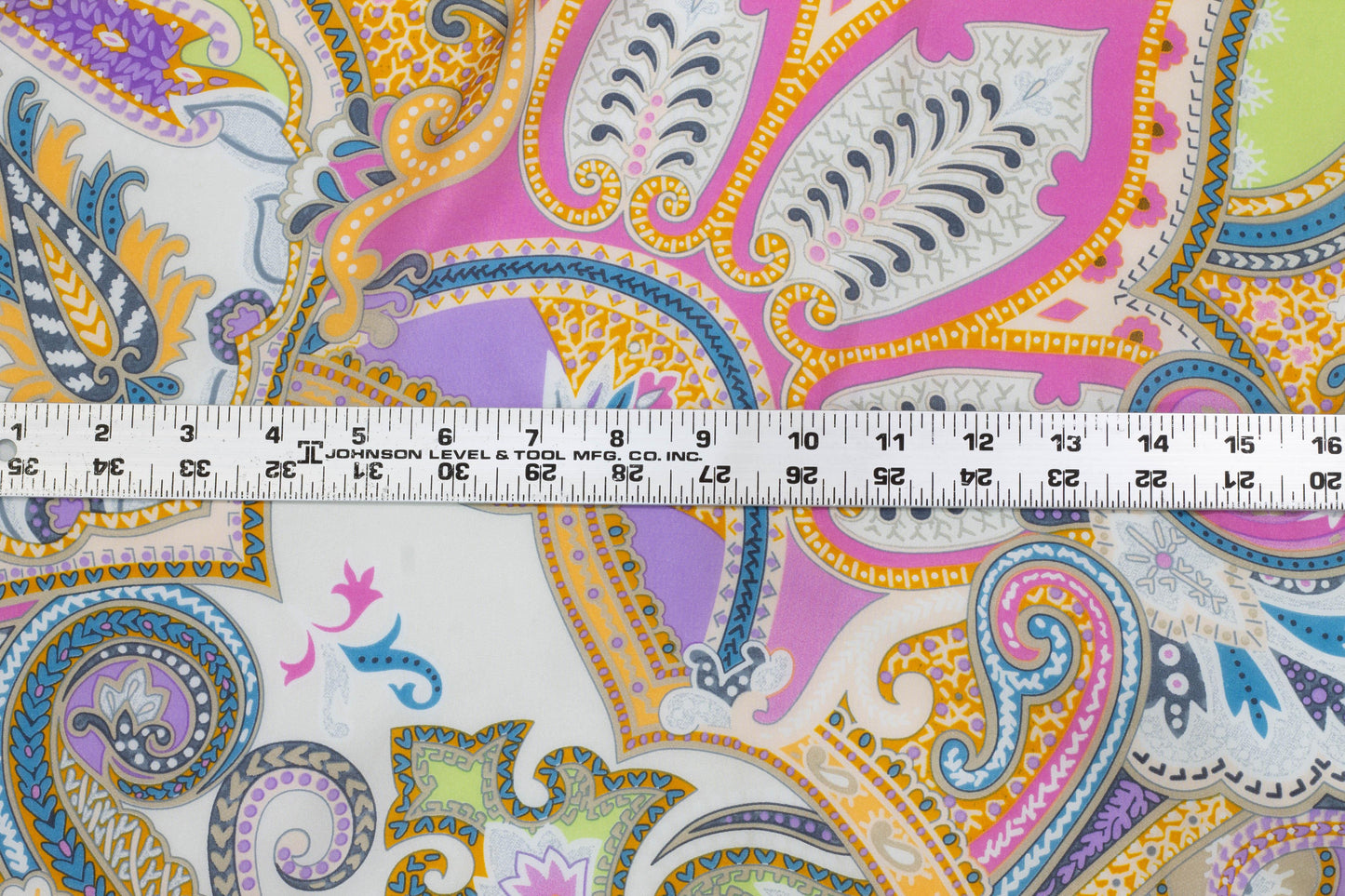 Multicolor Paisley Italian Silk Crepe De Chine - Prime Fabrics