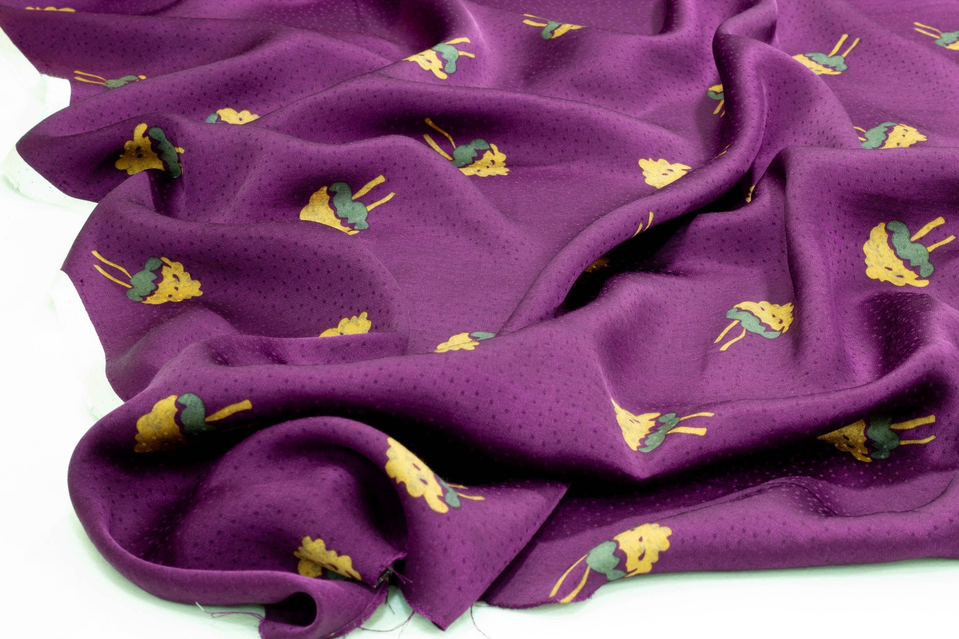 Purple Doodle Italian Viscose - Prime Fabrics