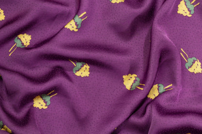 Purple Doodle Italian Viscose - Prime Fabrics
