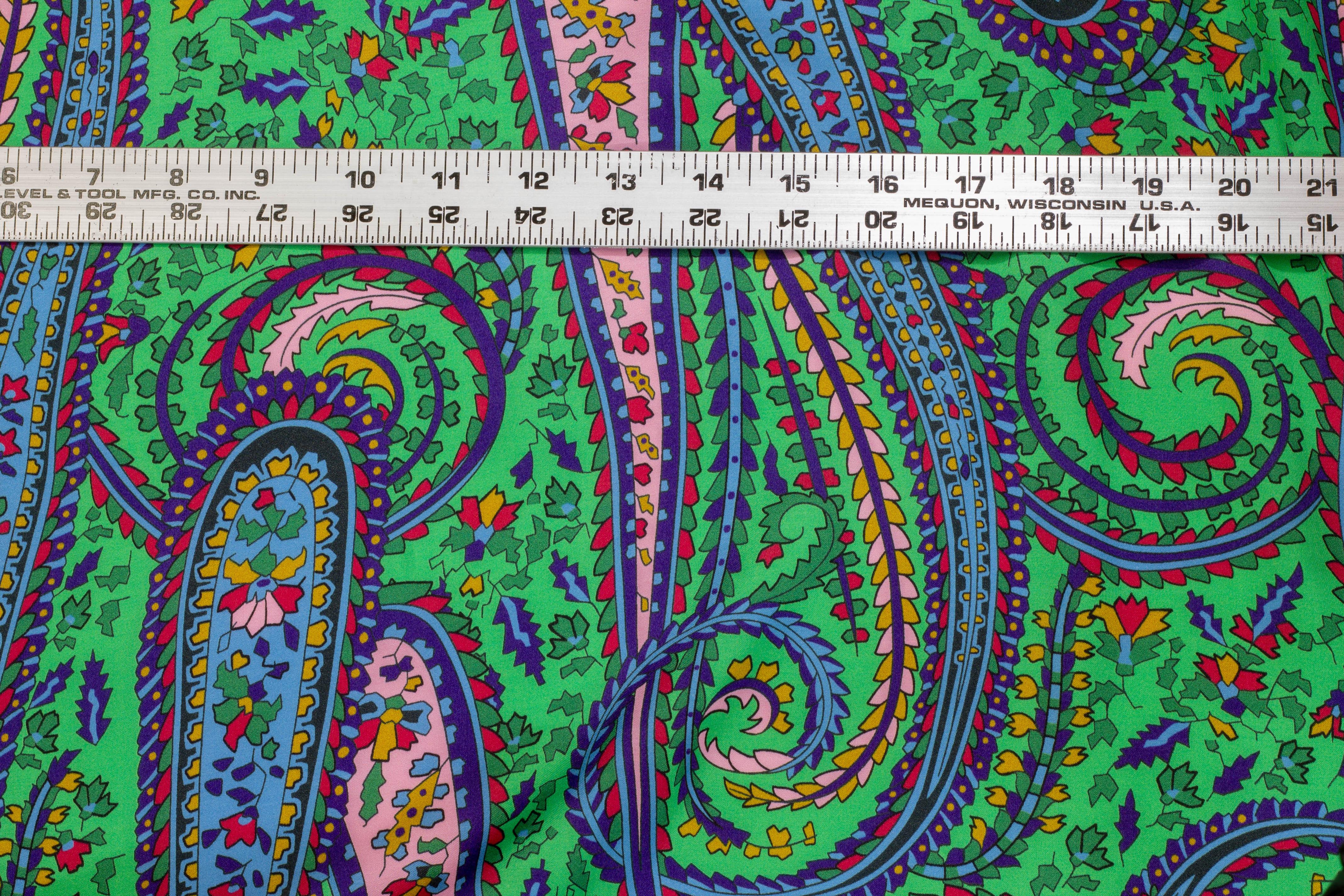 Multicolor Paisley Italian Viscose Charmeuse - Prime Fabrics