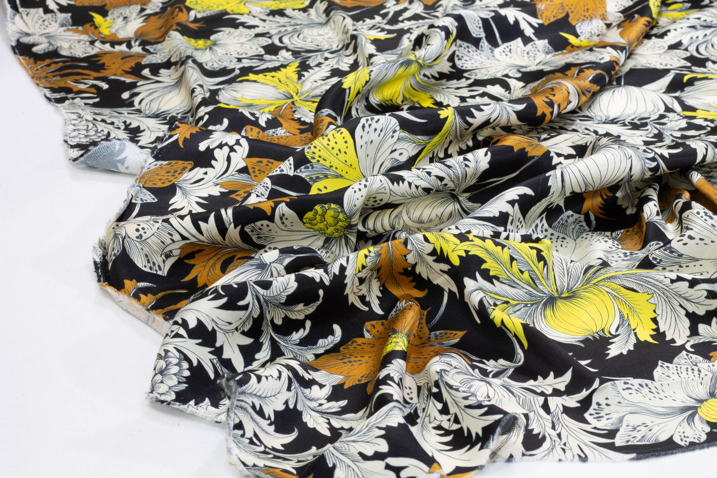 Floral Italian Viscose Charmeuse - Prime Fabrics