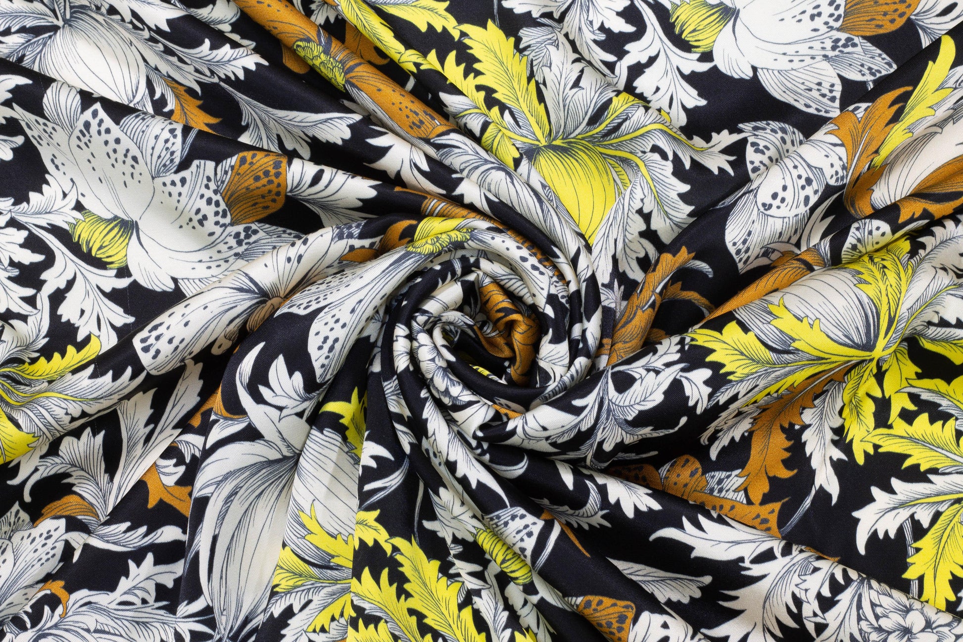 Floral Italian Viscose Charmeuse - Prime Fabrics