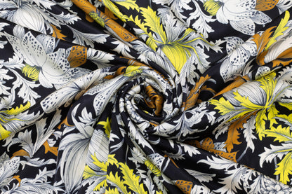 Floral Italian Viscose Charmeuse - Prime Fabrics