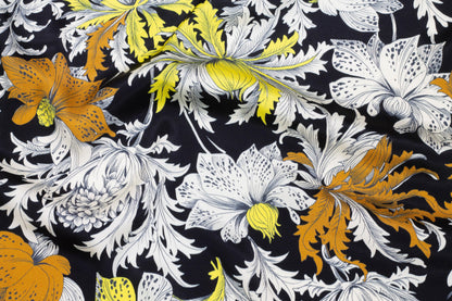Floral Italian Viscose Charmeuse - Prime Fabrics
