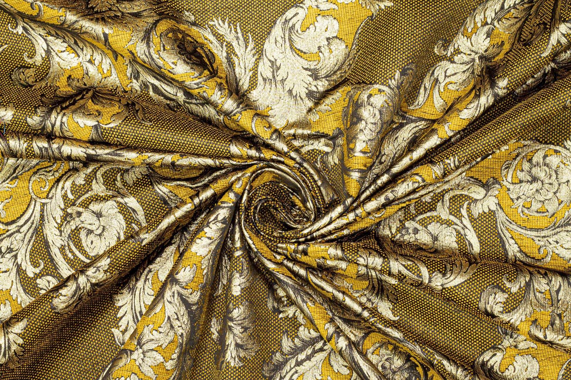 Gold Metallic Italian Jacquard - Prime Fabrics