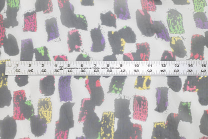 Multicolor Italian Abstract Silk Organza - Prime Fabrics