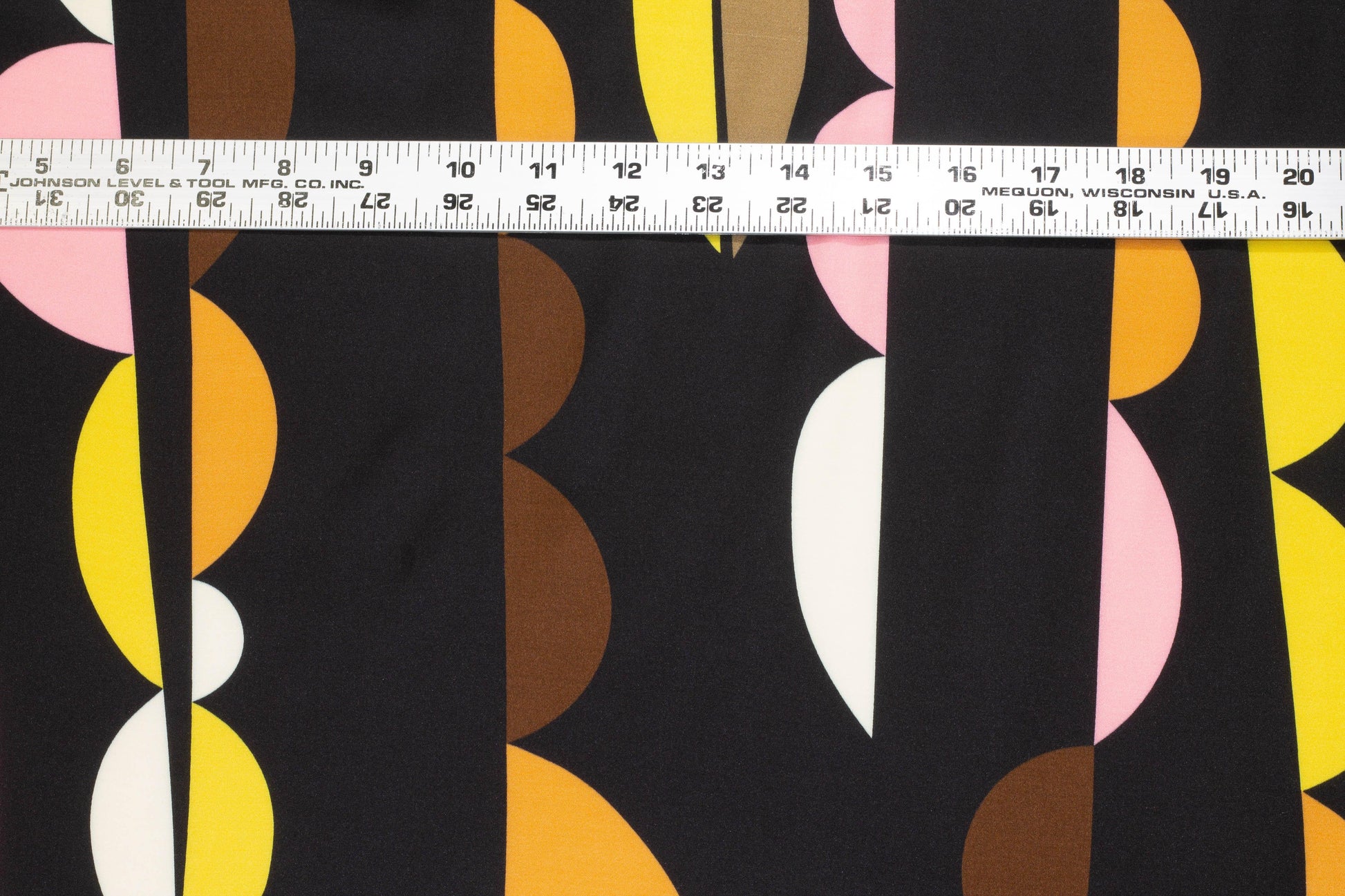 Abstract Italian Viscose Charmeuse - Black - Prime Fabrics