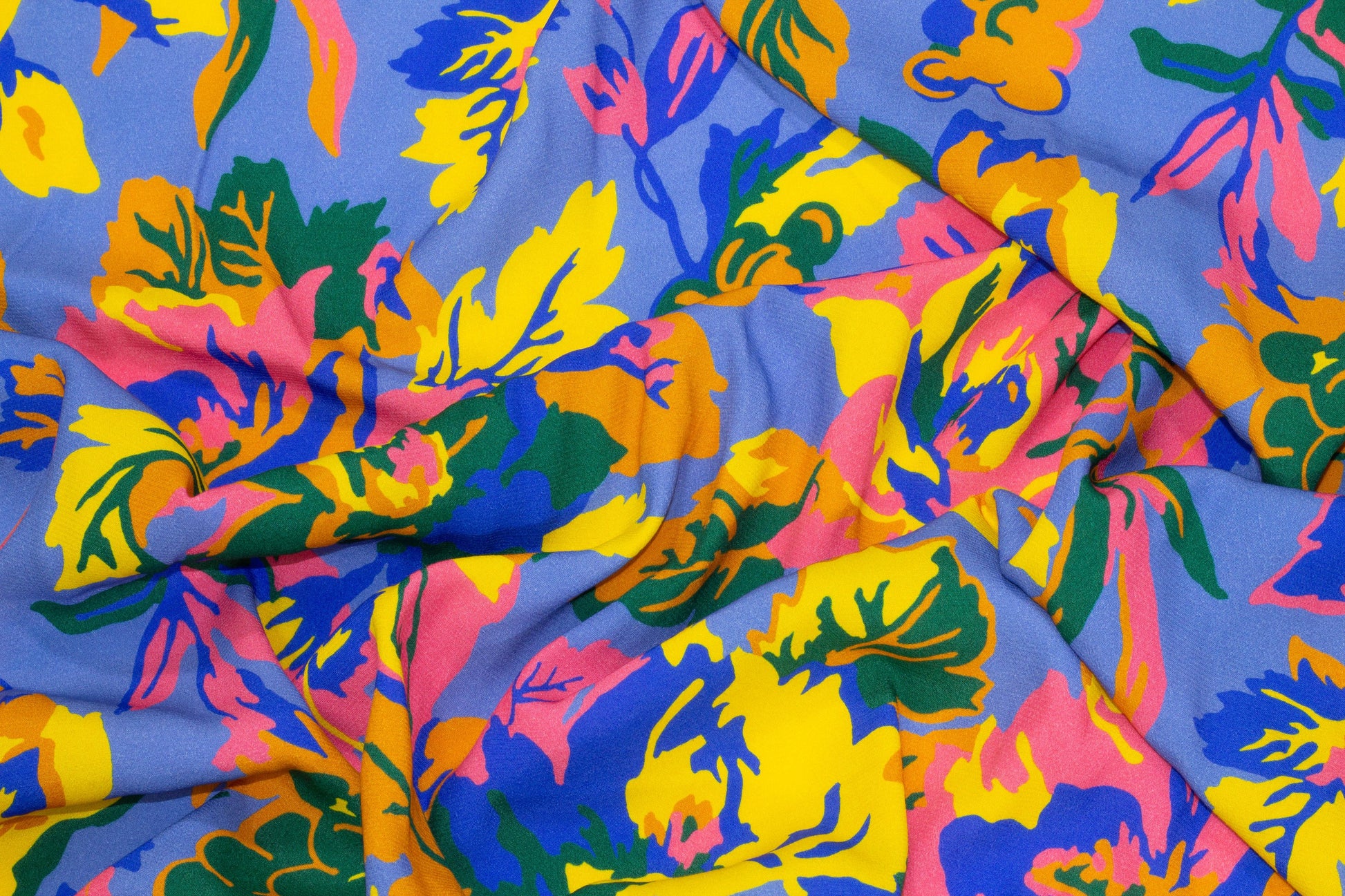 Multicolor Floral Viscose 4-Ply Crepe - Prime Fabrics