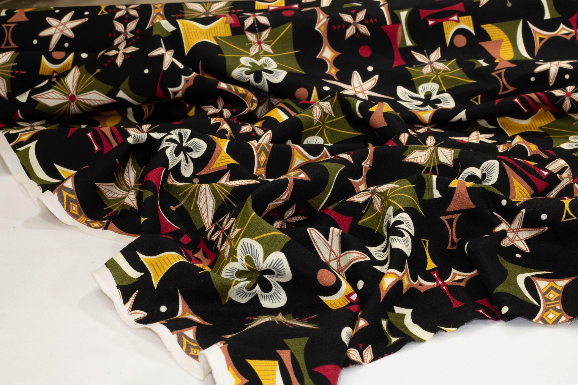 Abstract Cotton - Black - Prime Fabrics