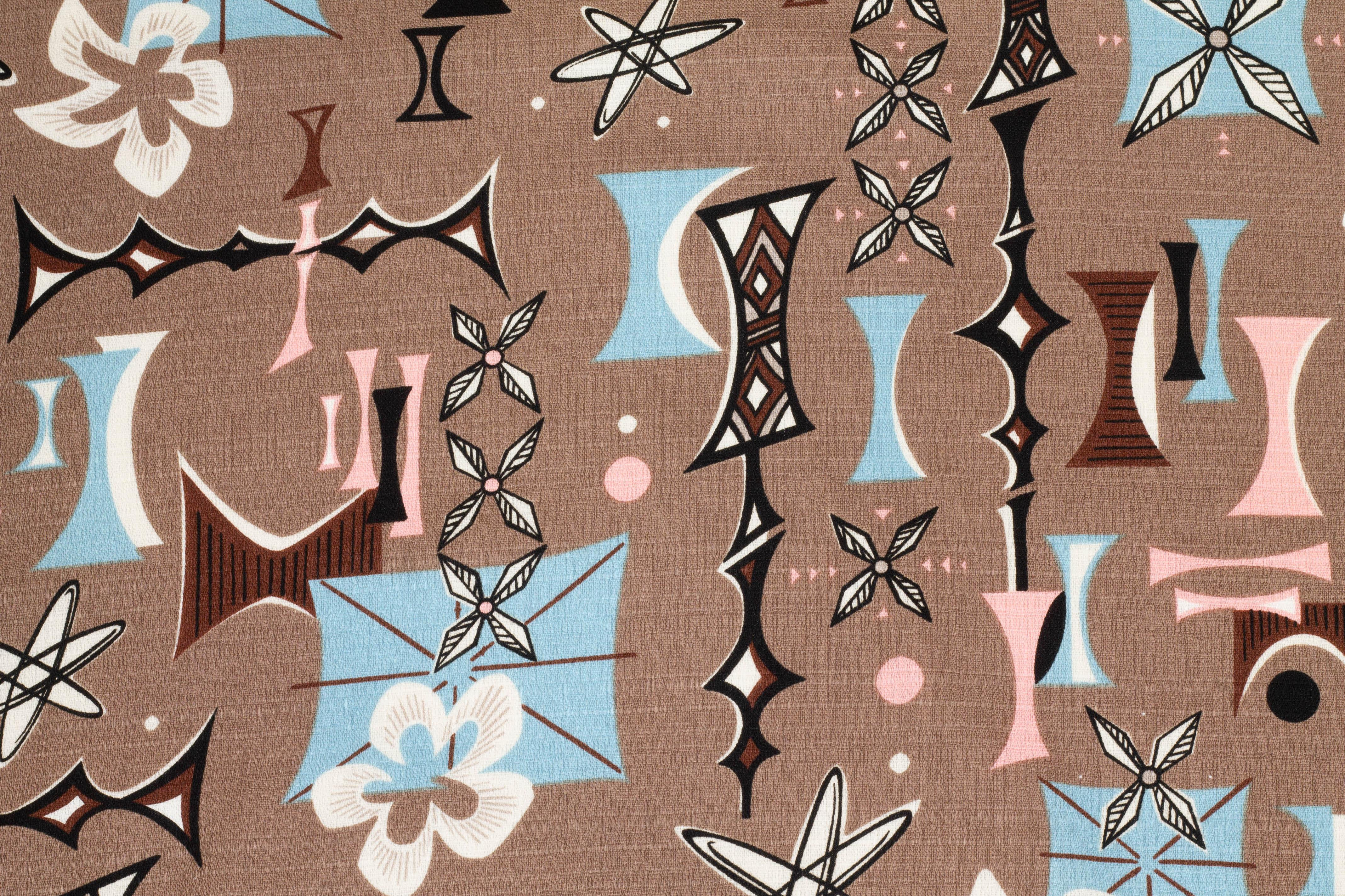 Abstract Cotton - Chocolate Brown - Prime Fabrics