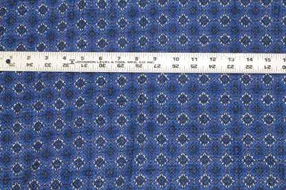 Blue French Cotton/Poly Brocade - Prime Fabrics