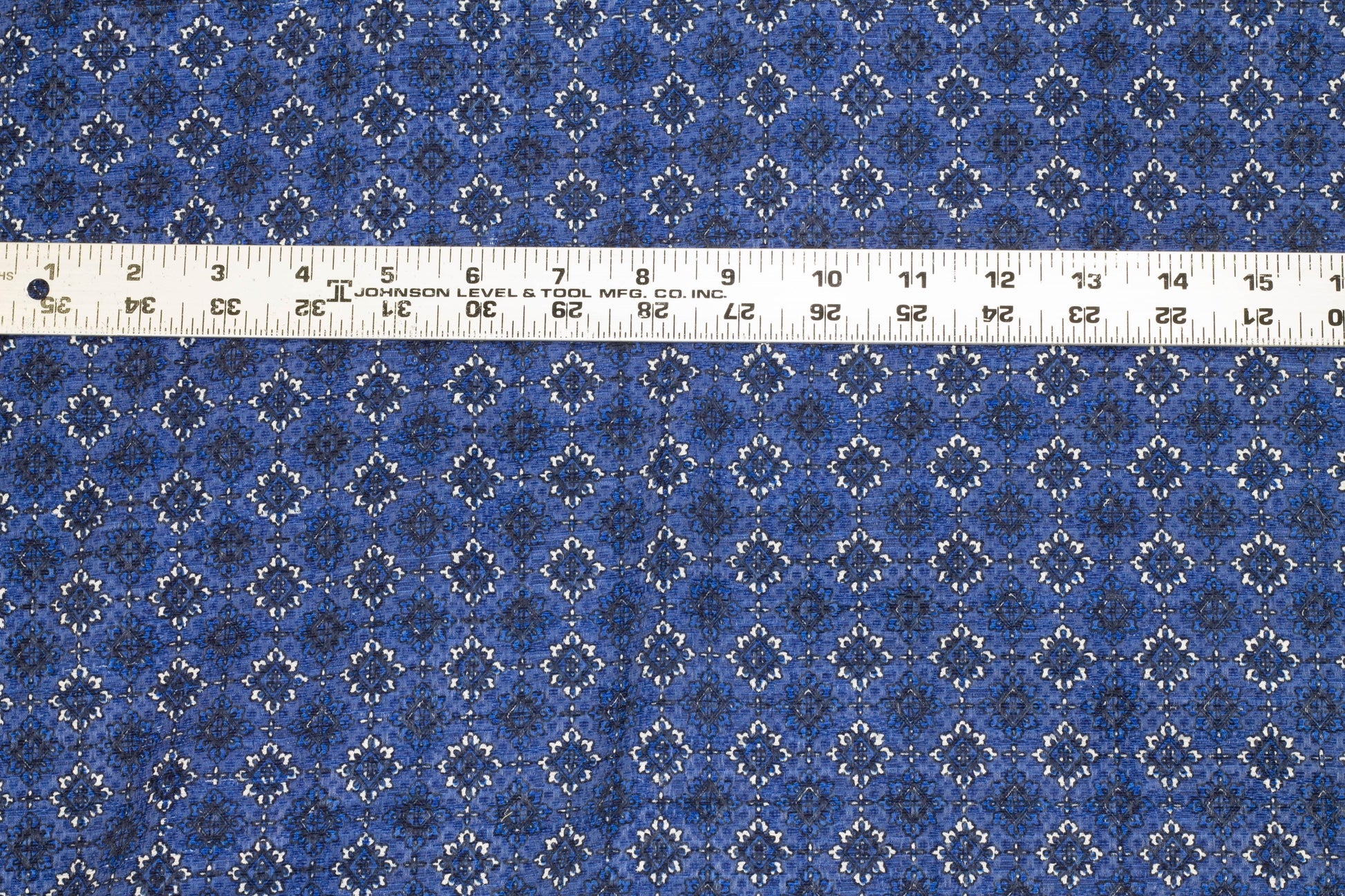 Blue French Cotton/Poly Brocade - Prime Fabrics