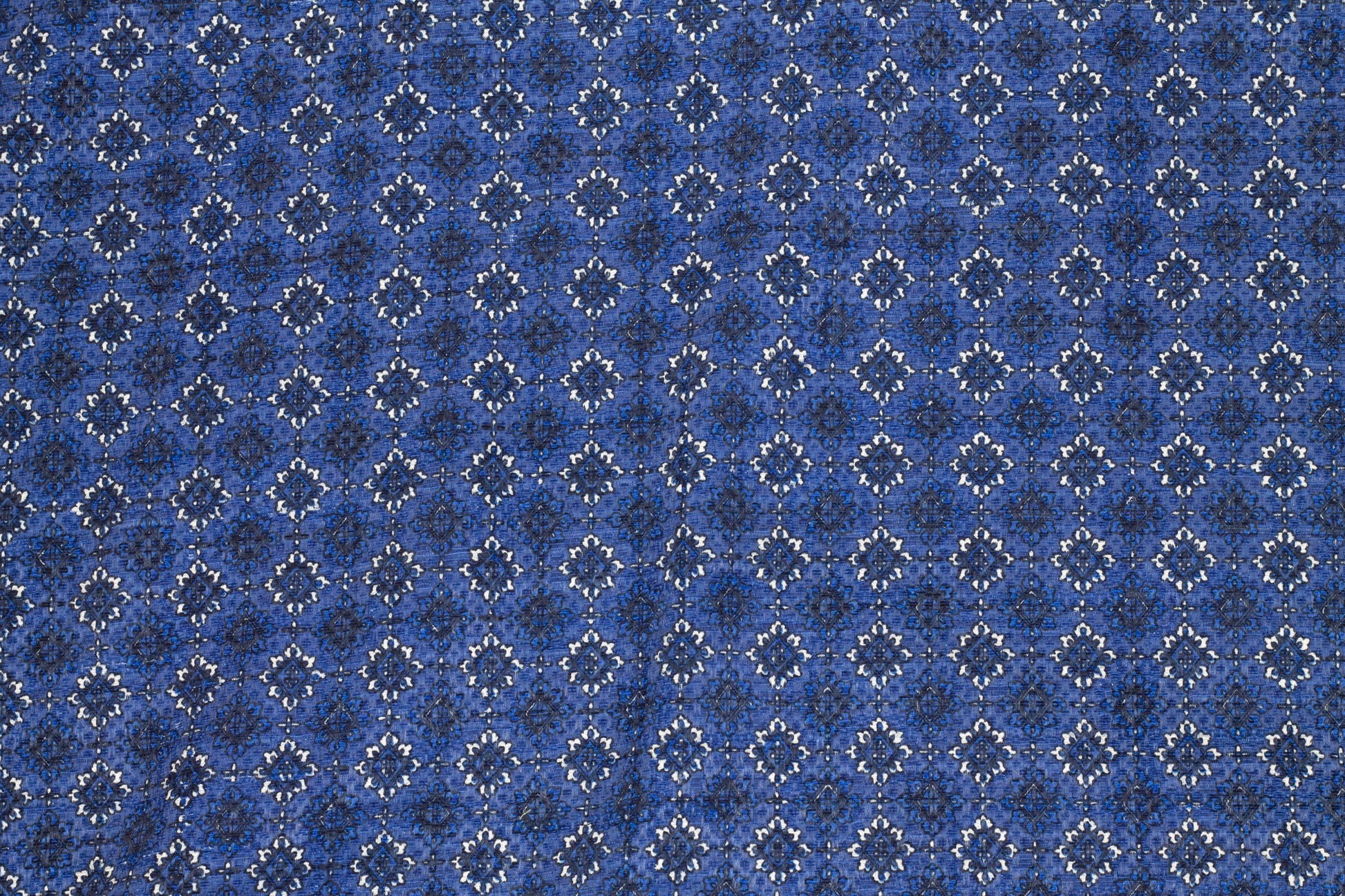 Blue French Cotton/Poly Brocade - Prime Fabrics