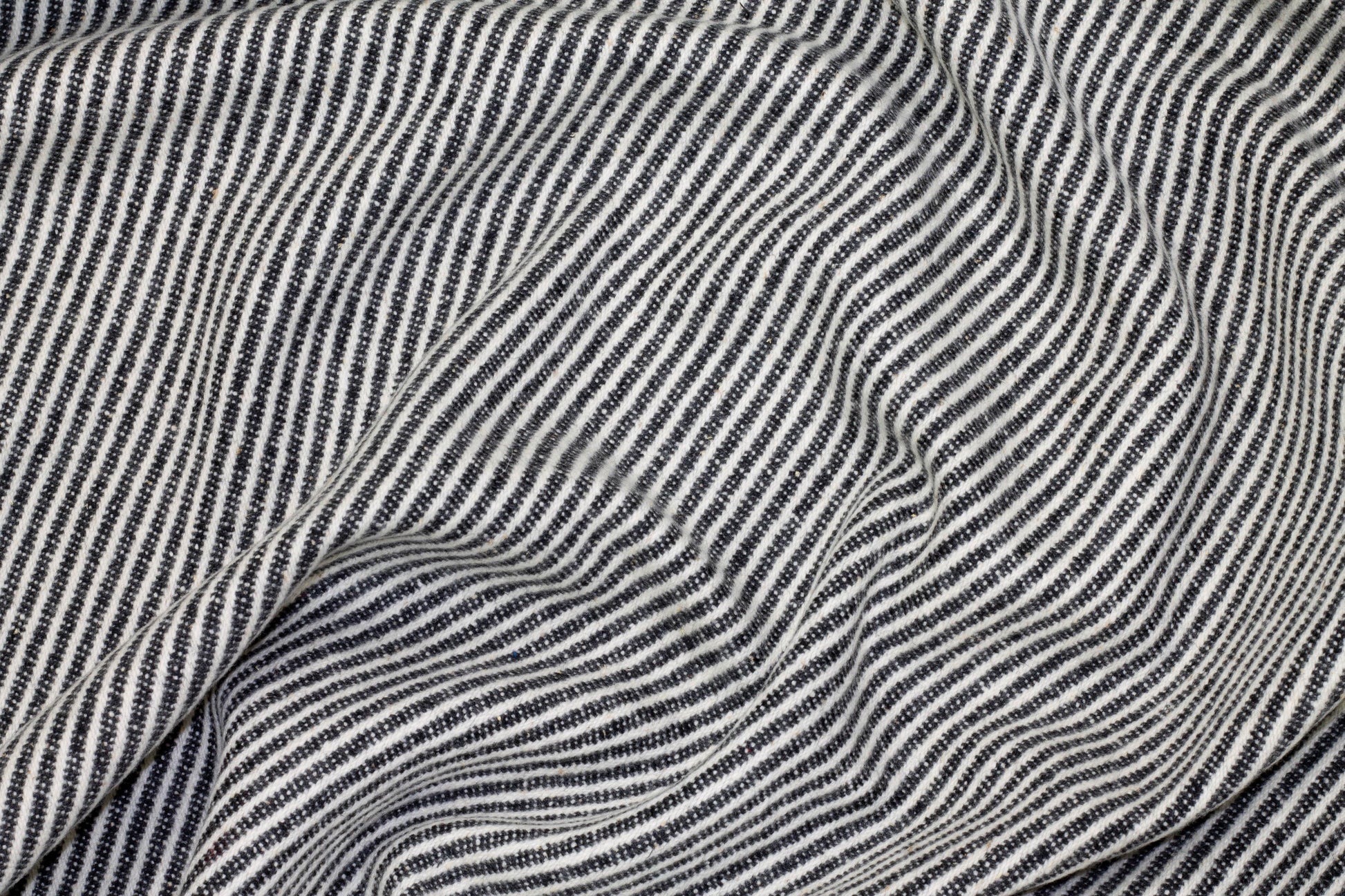 Italian Wool Twill - Black and White - Prime Fabrics
