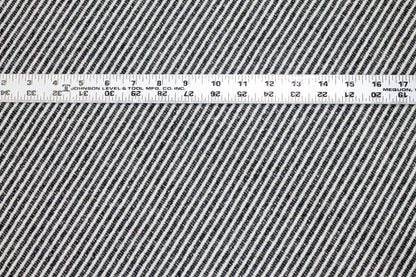Italian Wool Twill - Black and White - Prime Fabrics
