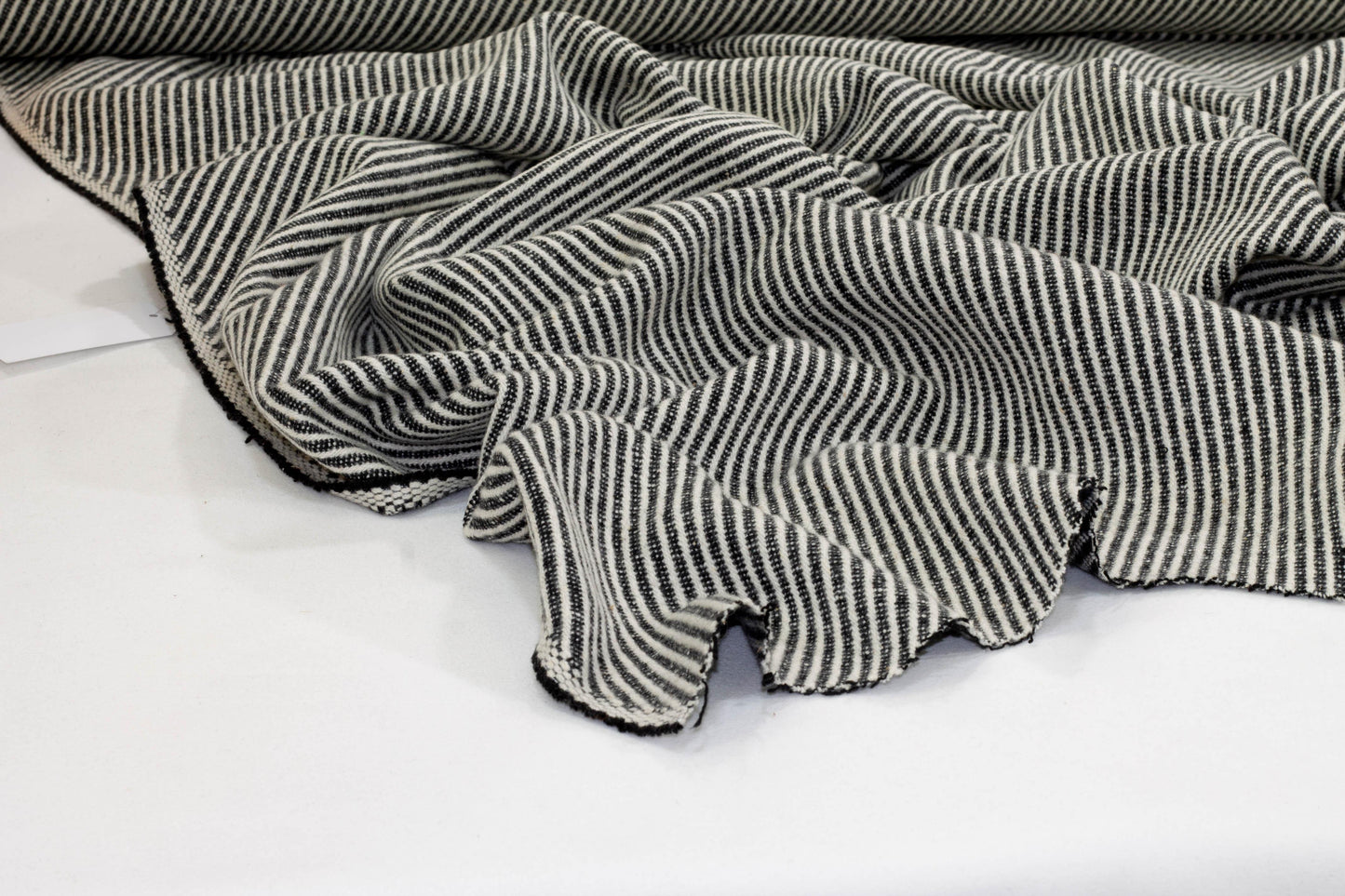 Italian Wool Twill - Black and White - Prime Fabrics