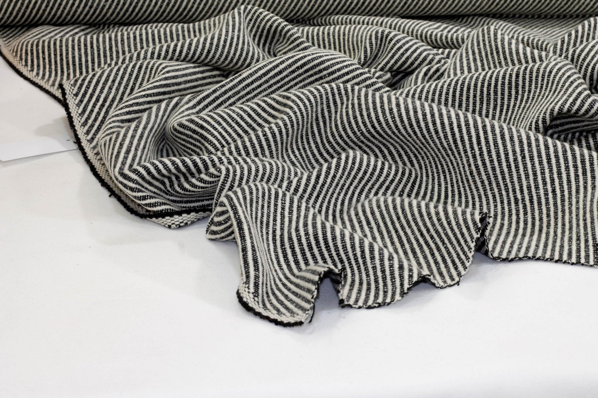 Italian Wool Twill - Black and White - Prime Fabrics