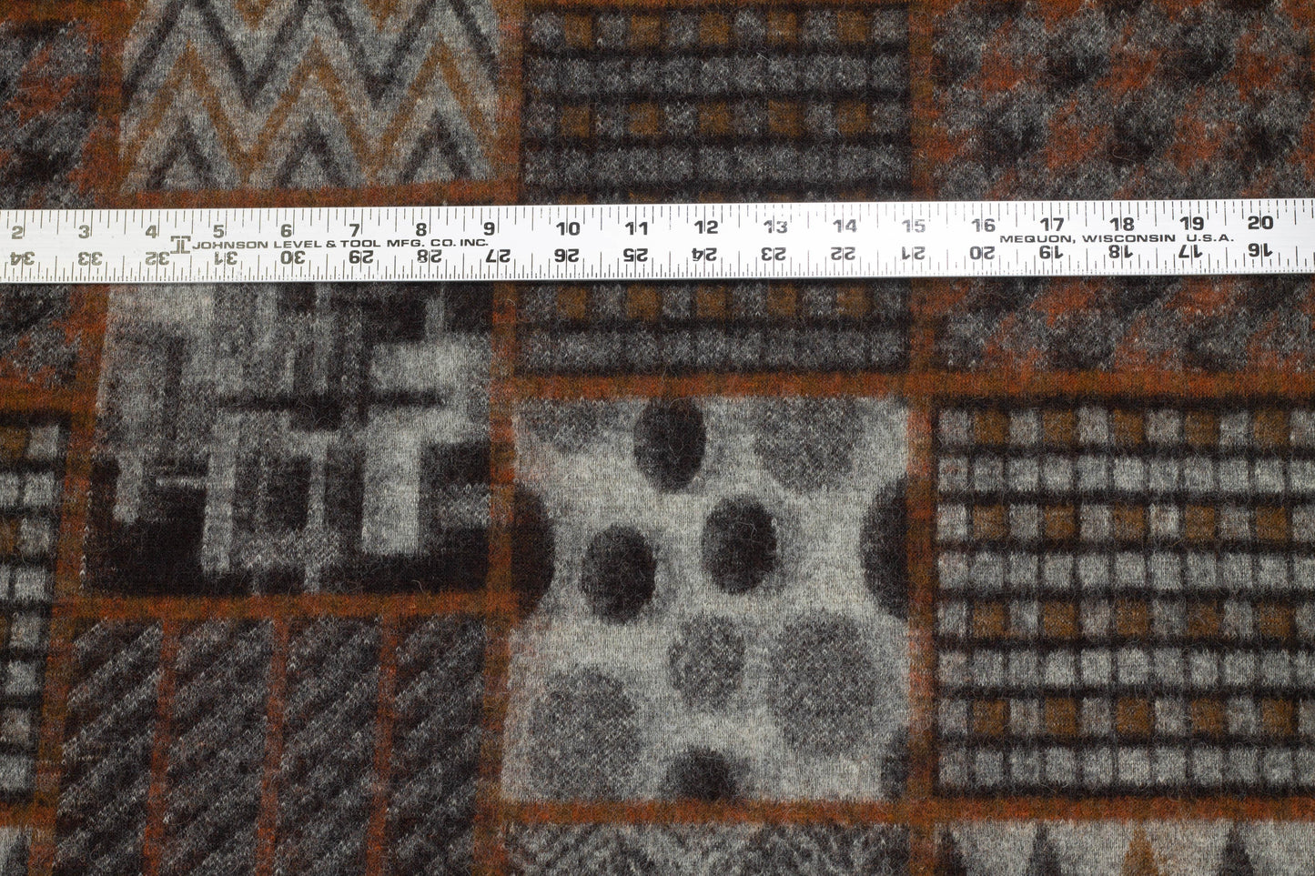 Geometric Italian Boiled Wool - Prime Fabrics