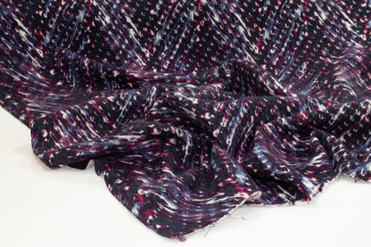 Blue and Purple Italian Boiled Wool - Prime Fabrics