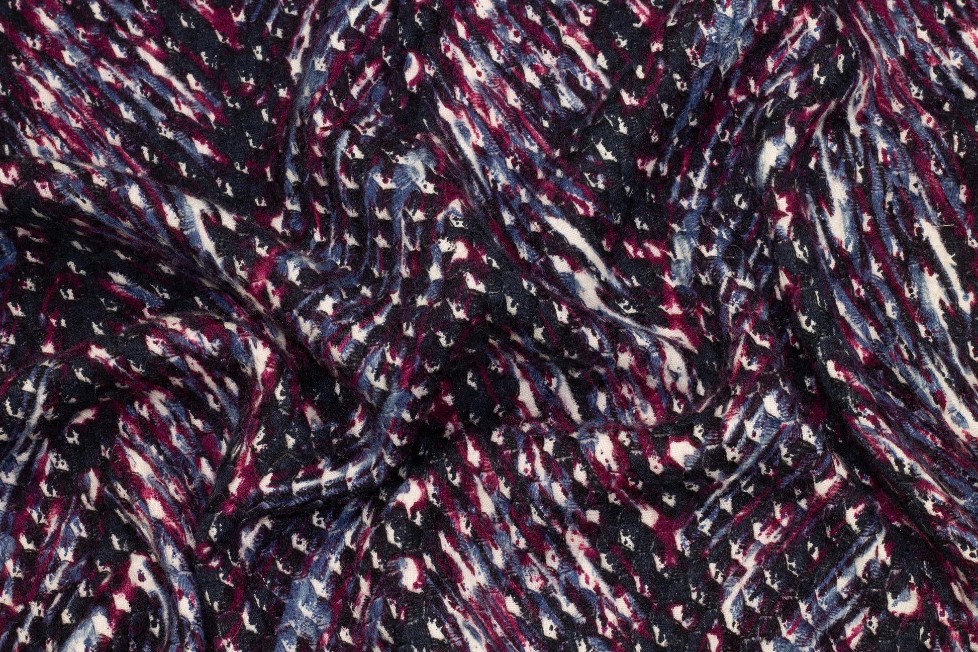 Blue and Purple Italian Boiled Wool - Prime Fabrics