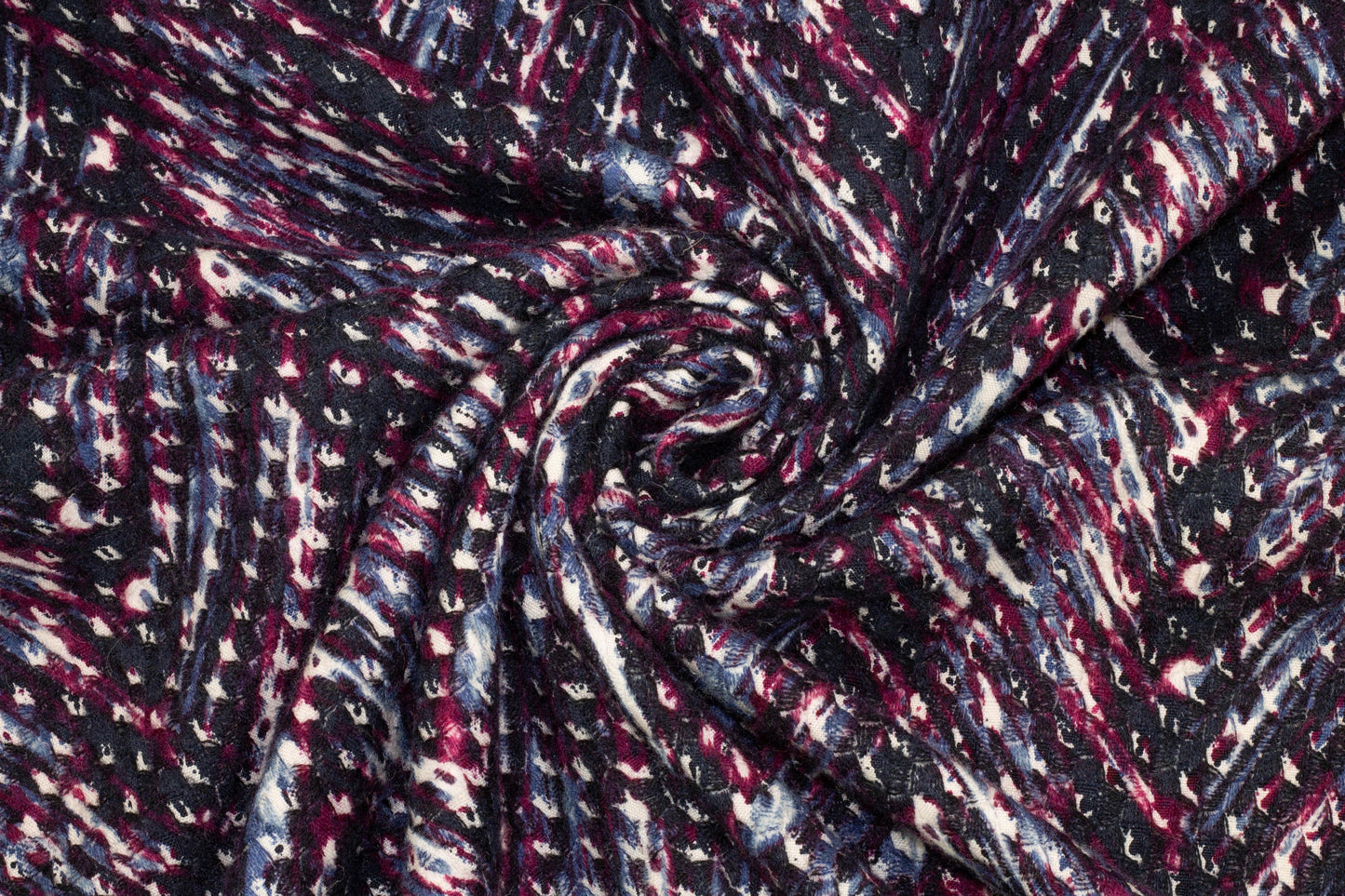 Blue and Purple Italian Boiled Wool - Prime Fabrics