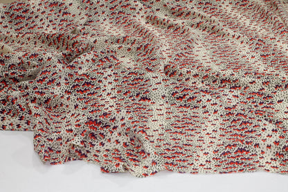 Off White Abstract Italian Silk Georgette - Prime Fabrics