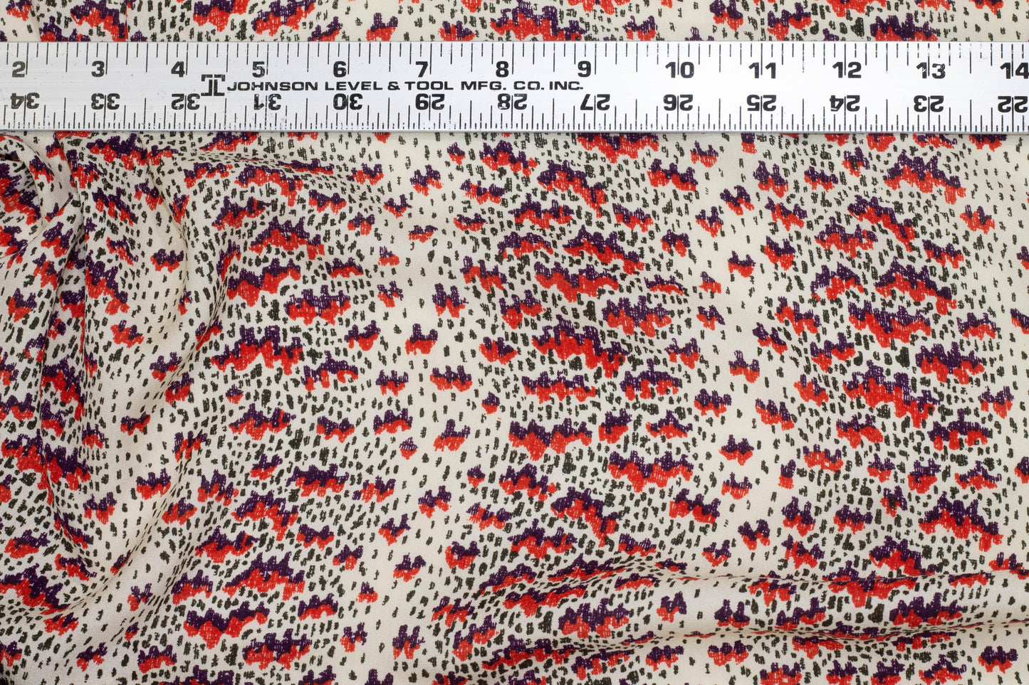 Off White Abstract Italian Silk Georgette - Prime Fabrics