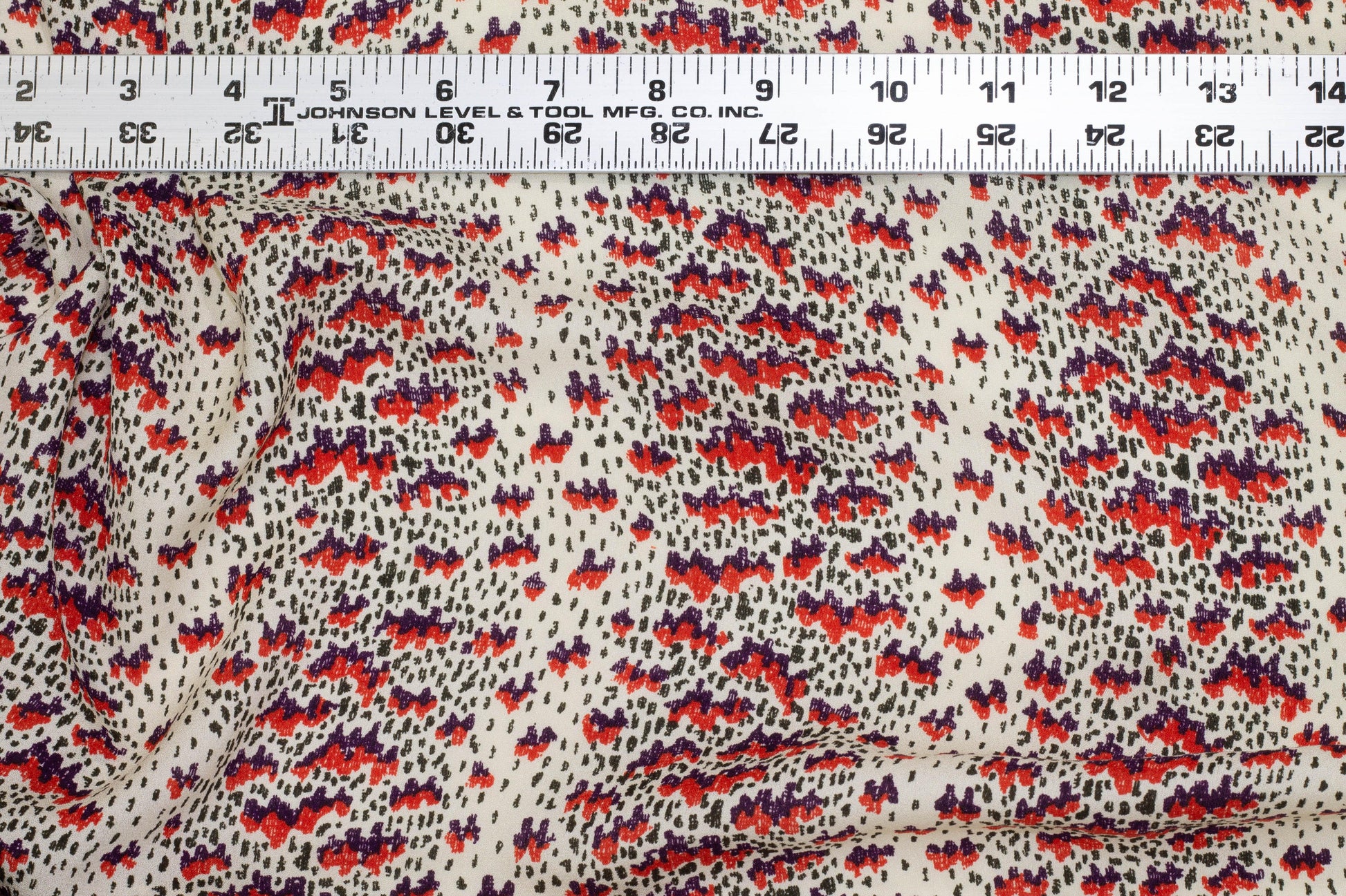 Off White Abstract Italian Silk Georgette - Prime Fabrics