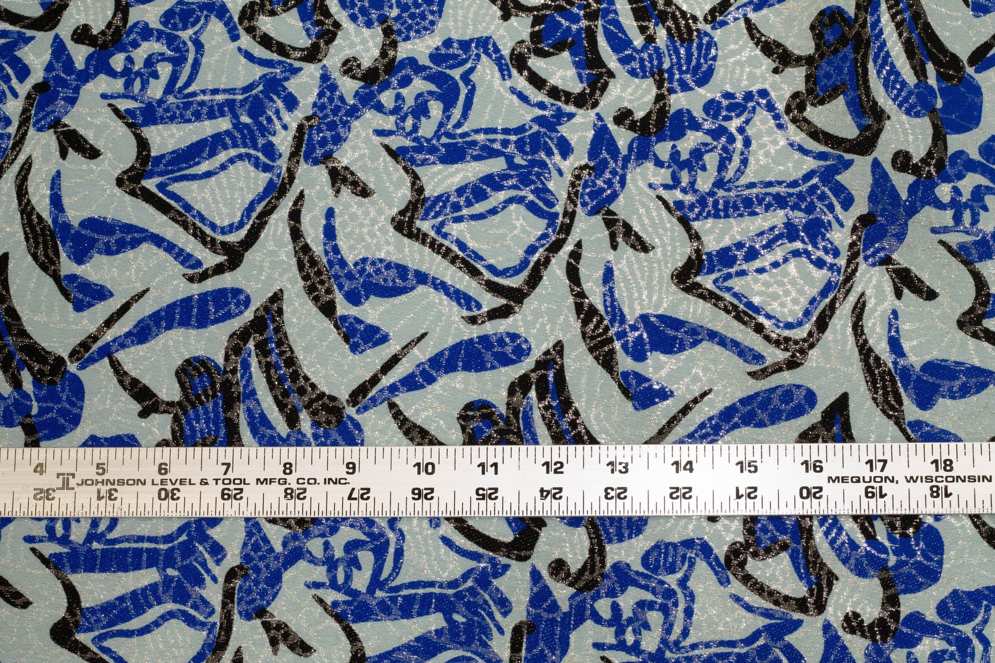 Blue and Turquoise Heavy Metallic Crepe De Chine Silk - Prime Fabrics