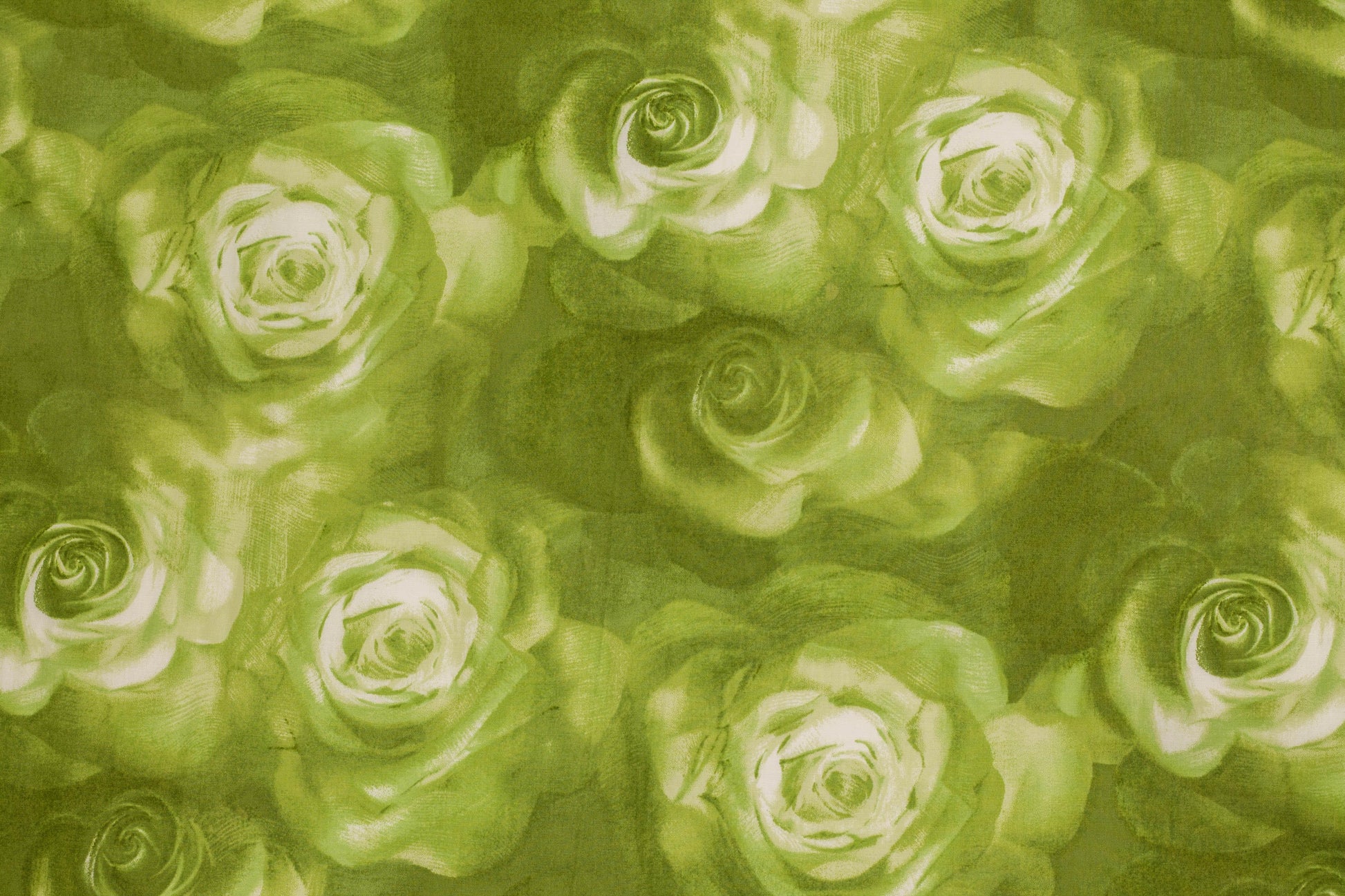 Green Floral Stretch Cotton - Prime Fabrics