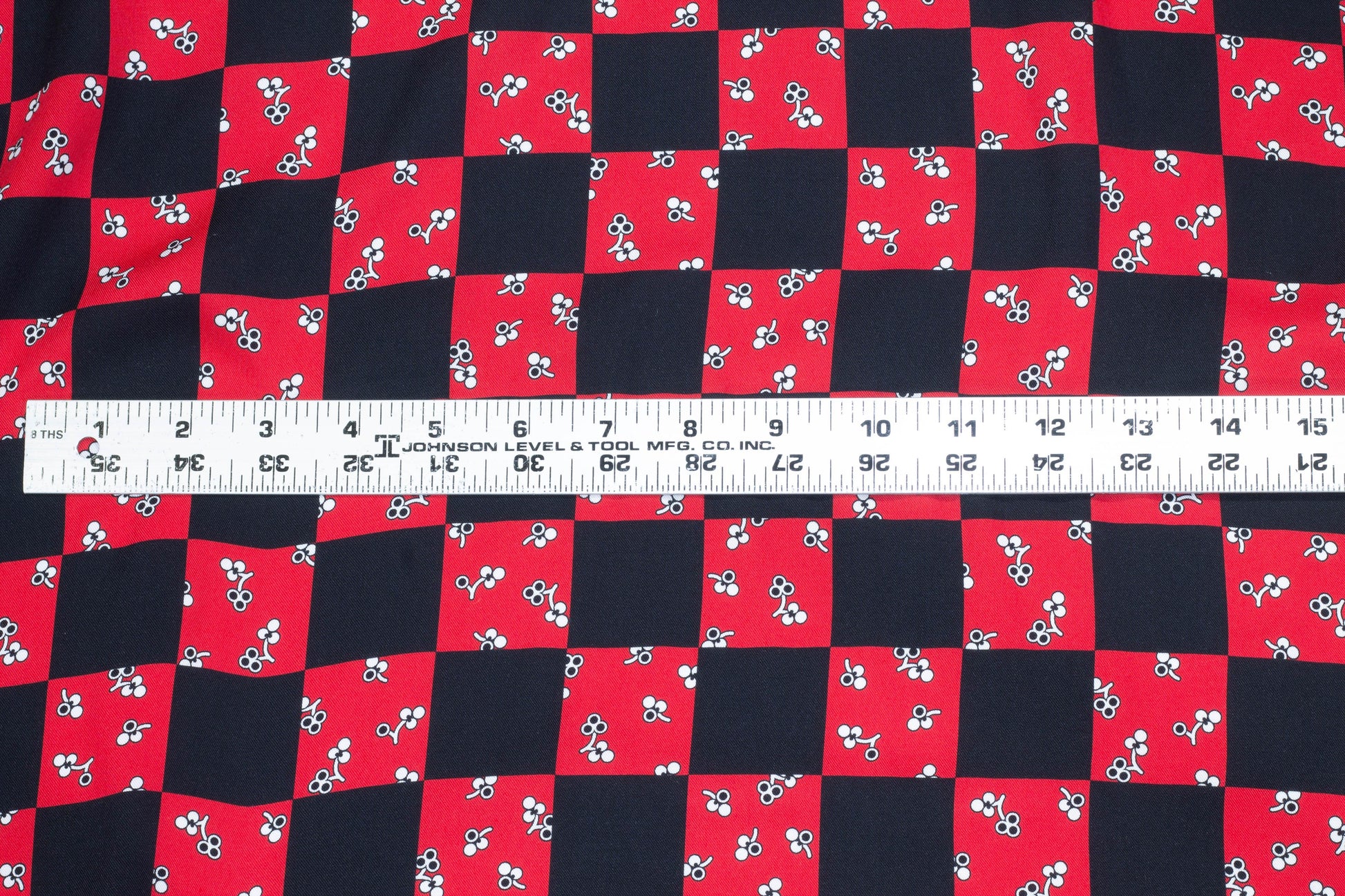 Red and Black Checked Viscose - Prime Fabrics