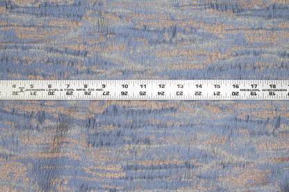 Periwinkle and Copper Metallic Crushed Brocade - Prime Fabrics