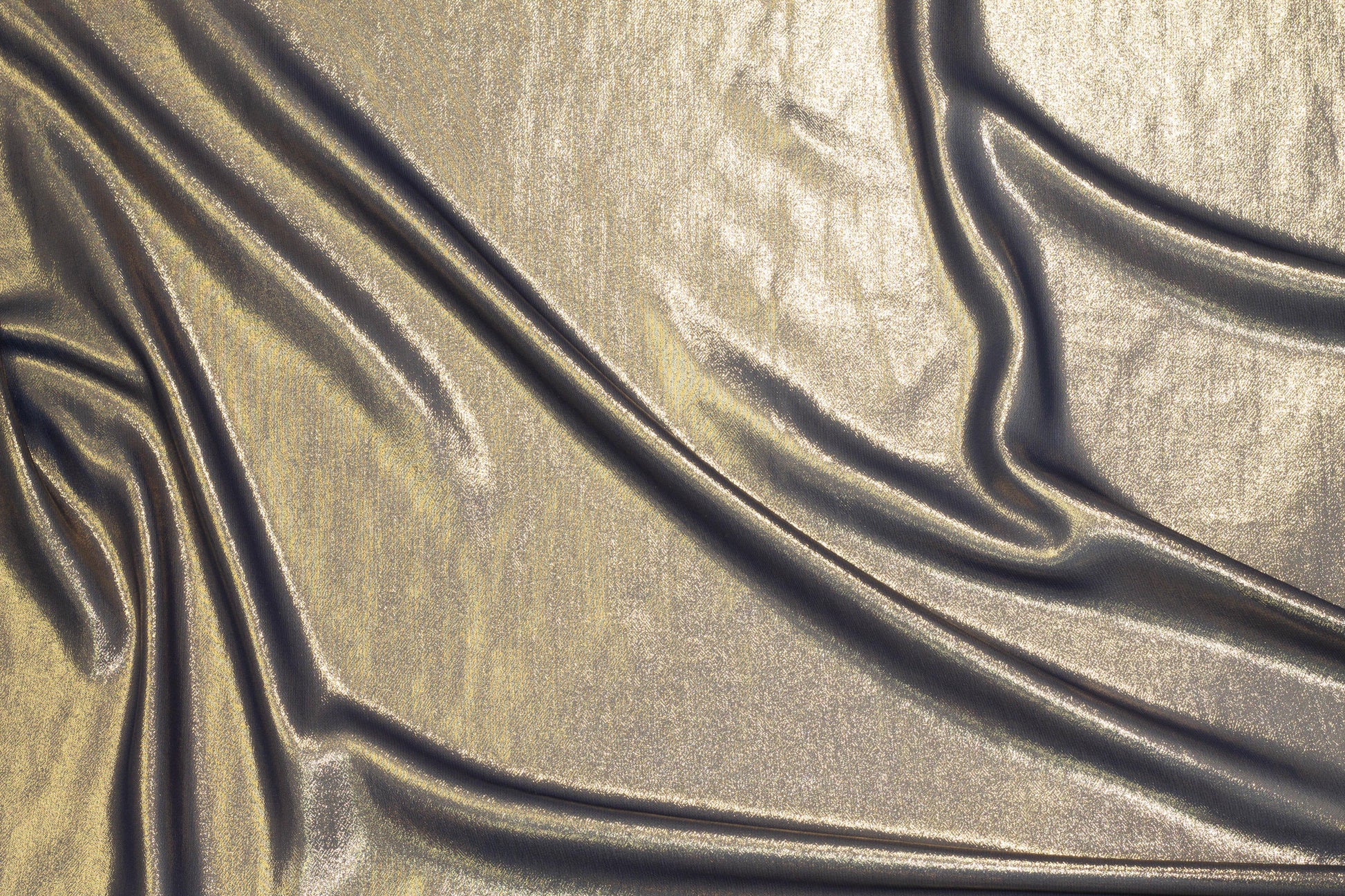 Navy and Gold Dope-Dyed Italian Lamé - Prime Fabrics