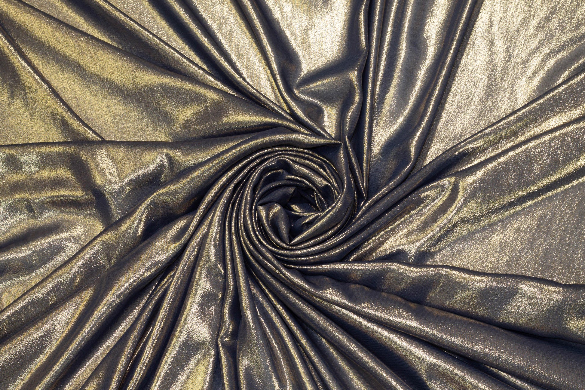 Navy and Gold Dope-Dyed Italian Lamé - Prime Fabrics