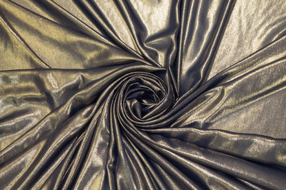 Navy and Gold Dope-Dyed Italian Lamé - Prime Fabrics