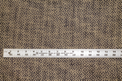 Navy and Taupe Italian Wool Tweed - Prime Fabrics