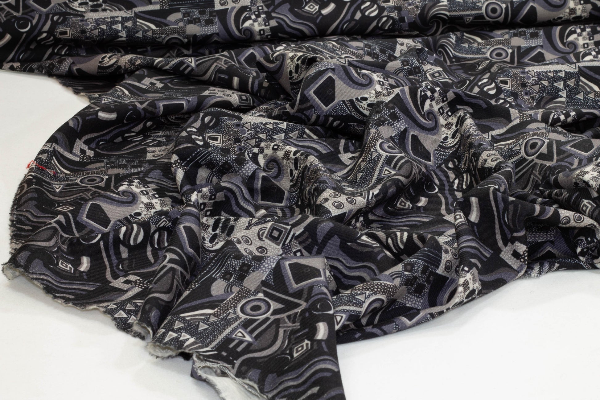 Gray Abstract Italian Wool - Prime Fabrics