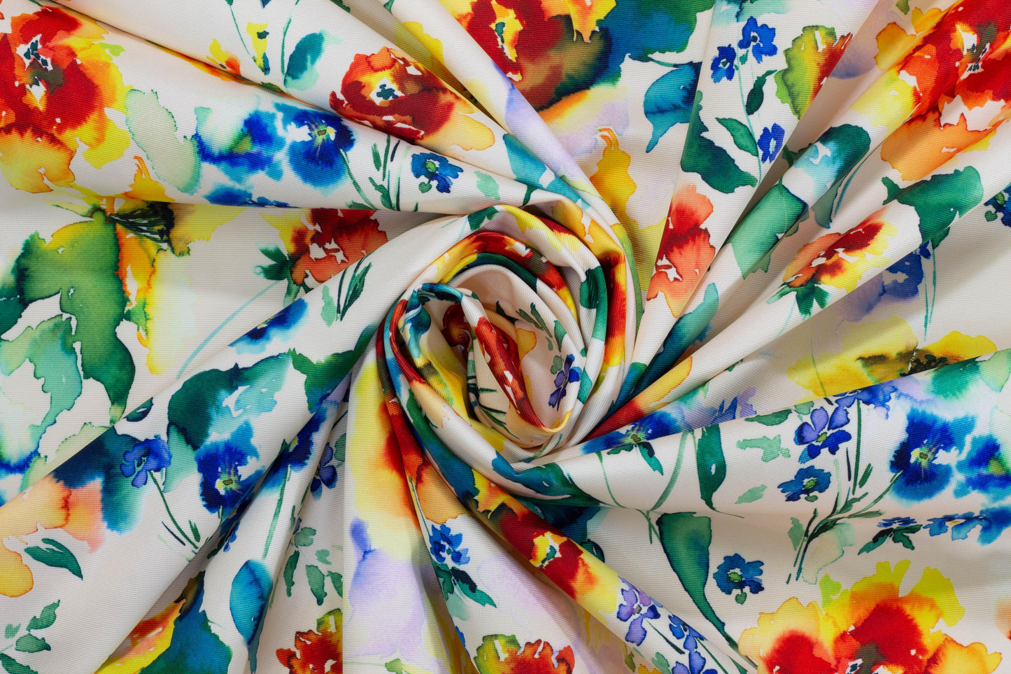 Multicolor Floral Heavy Stretch Cotton Sateen - Prime Fabrics