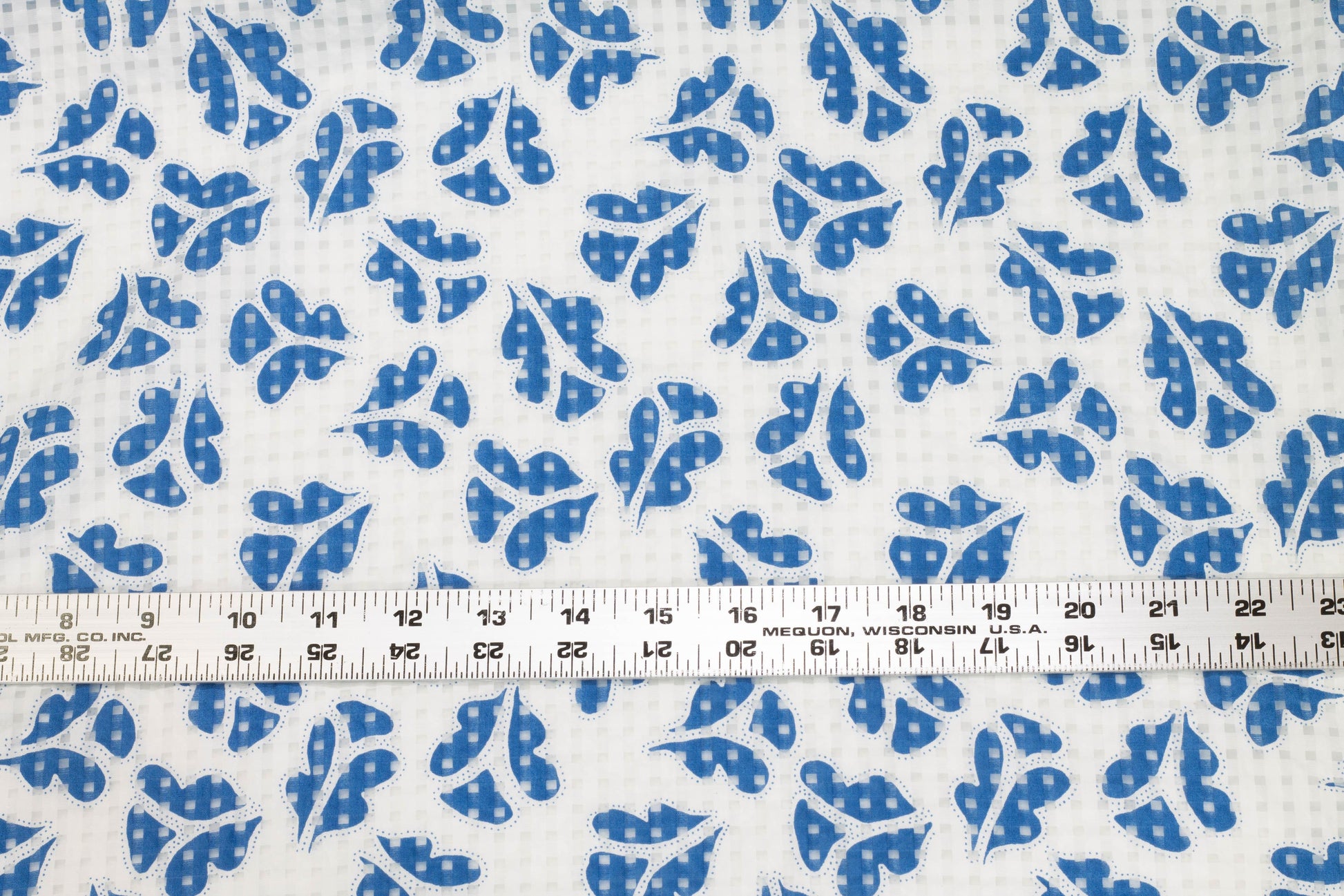 Blue and White Cotton Voile - Prime Fabrics