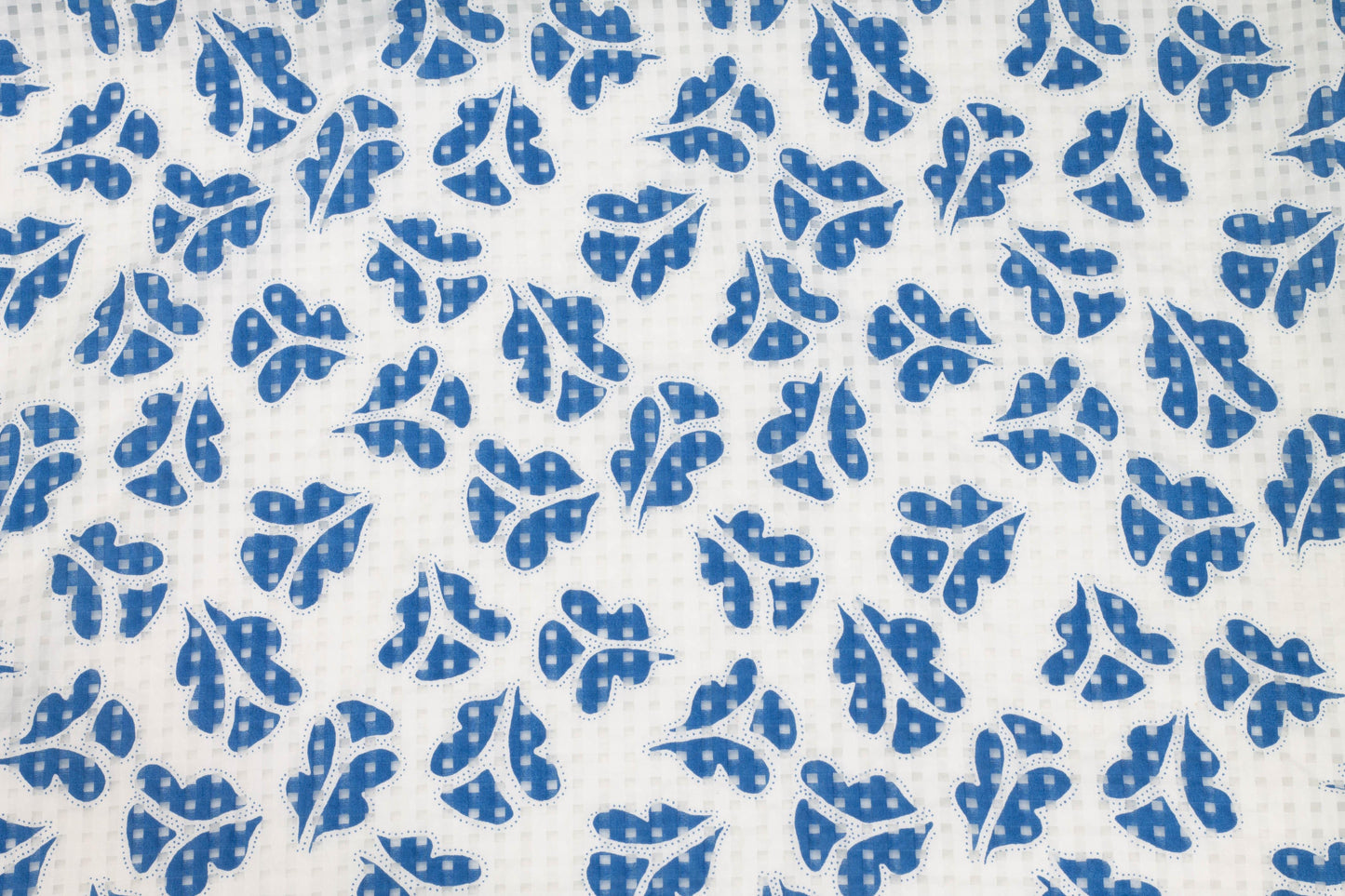 Blue and White Cotton Voile - Prime Fabrics