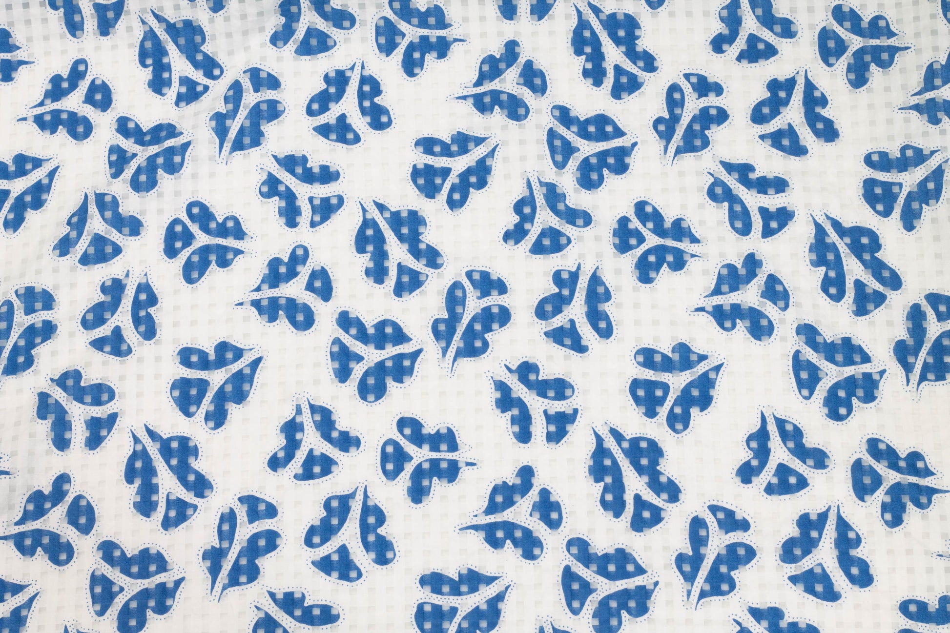 Blue and White Cotton Voile - Prime Fabrics