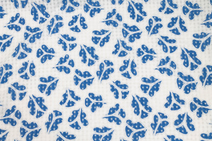 Blue and White Cotton Voile - Prime Fabrics