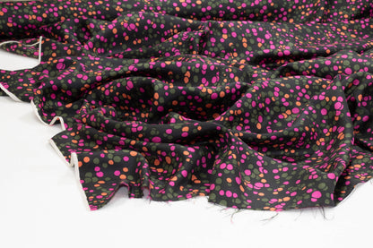 Multicolor Splatter Dotted Silk Charmeuse - Prime Fabrics