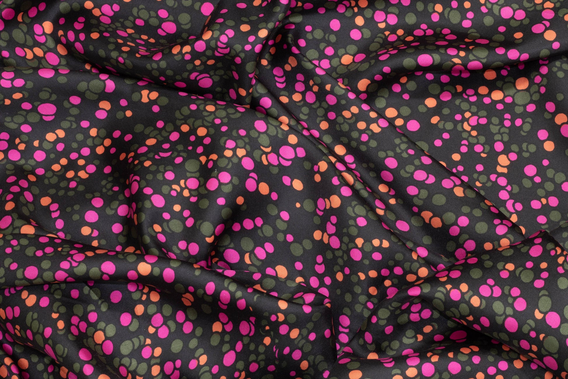 Multicolor Splatter Dotted Silk Charmeuse - Prime Fabrics